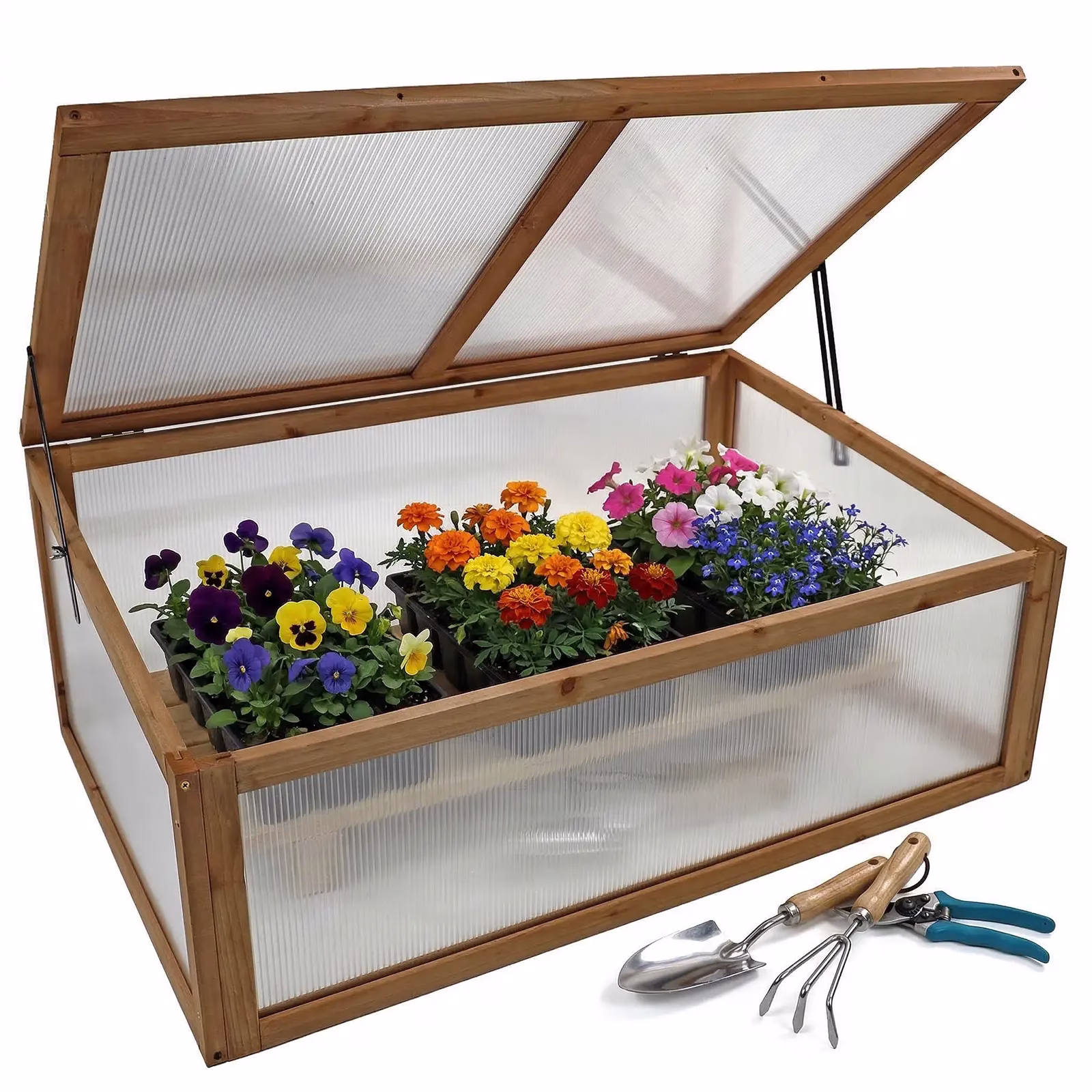 Compact Wooden Cold Frame 67291 - Image 10