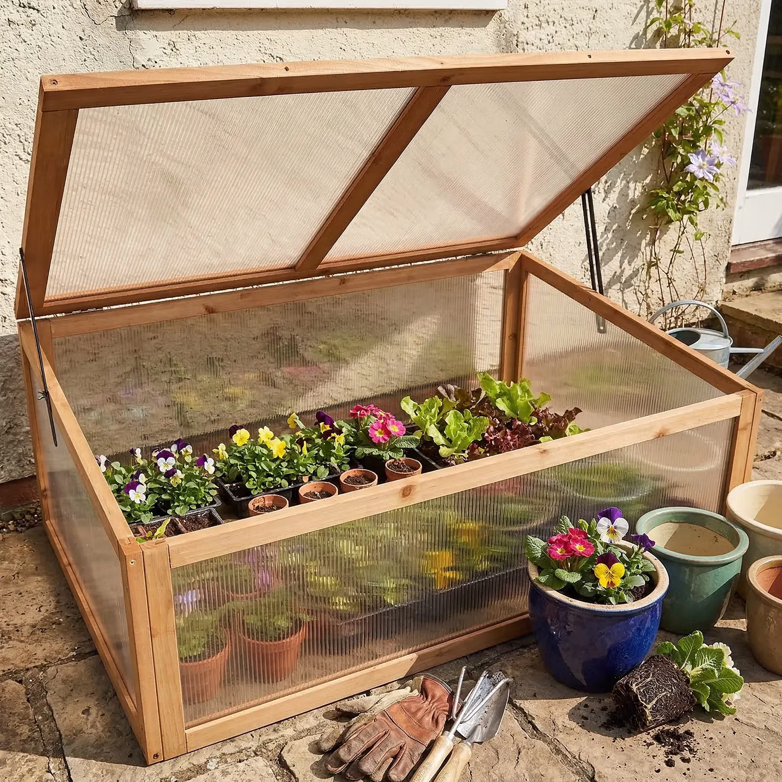 Compact Wooden Cold Frame 67291