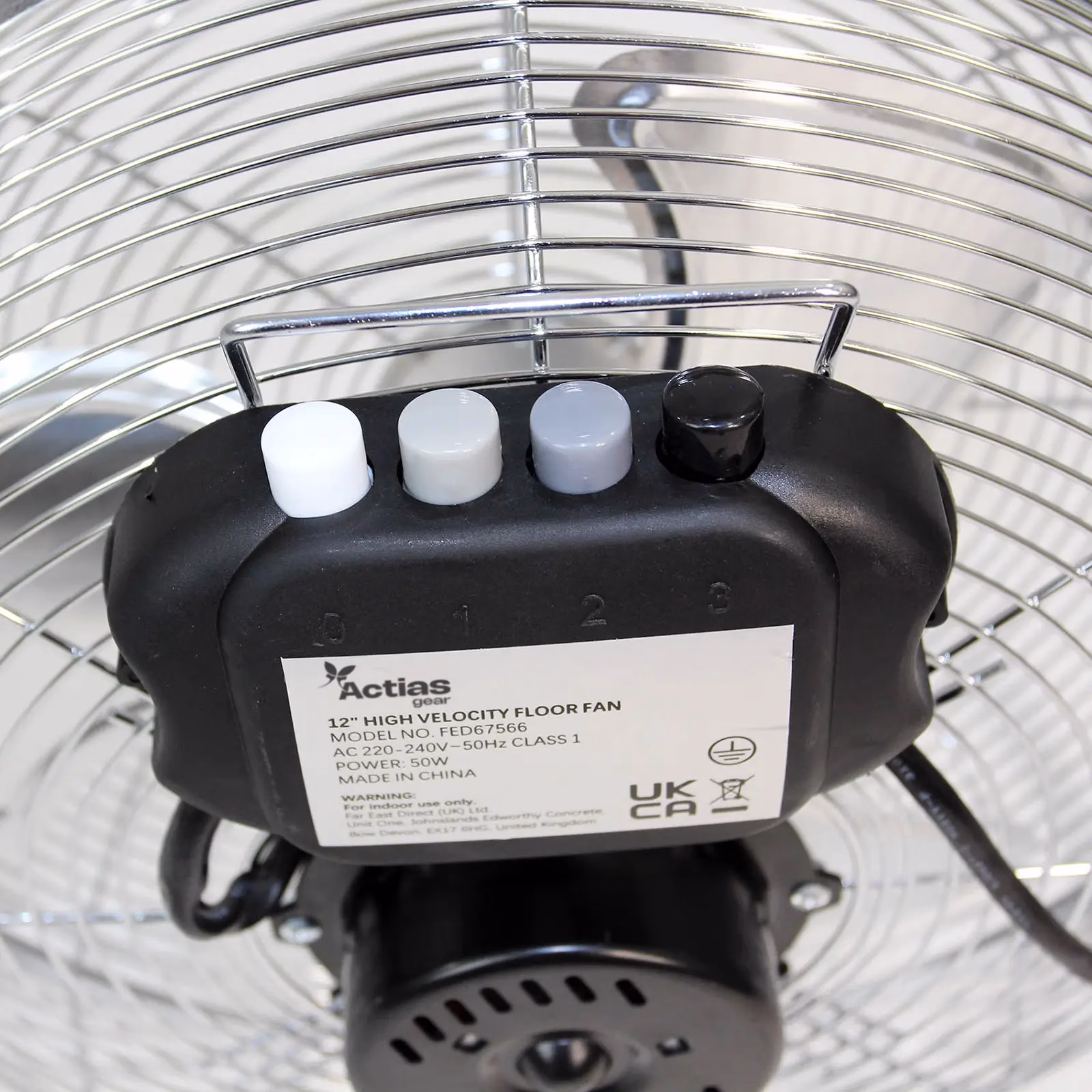Metal Floor Fan 12" High Velocity 3 Speed Control Air Cooling Gym Home Workshop 67566 - Image 8