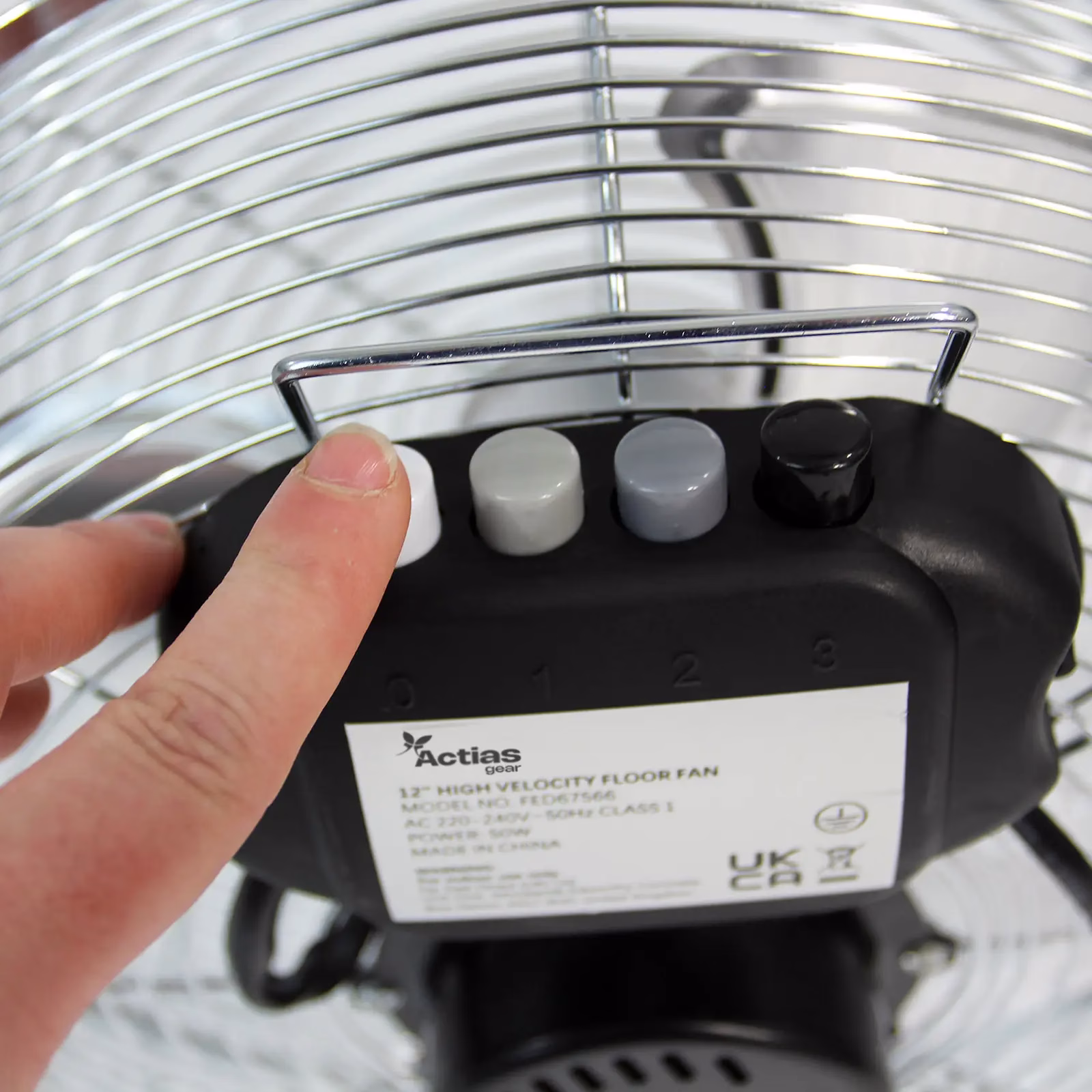 Metal Floor Fan 12" High Velocity 3 Speed Control Air Cooling Gym Home Workshop 67566 - Image 9
