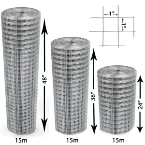 1in Welded Wire Mesh 15m 19 gauge