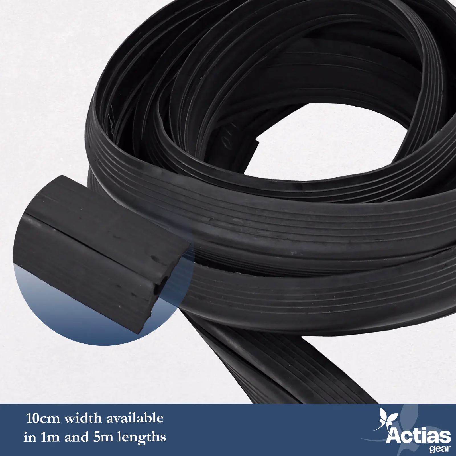 Heavy Duty Floor Cable Protector – Black Rubber Anti-Slip Wire Cover Trunking Channel for Home, Office, Warehouse & Events - Image 9