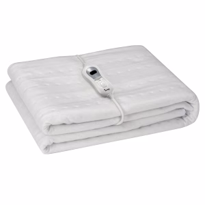 Double Electric Heated Underblanket 135x120cm – 65W Electric Blanket with 3 Heat Settings, LCD Controller, Auto Shut-Off & Overheat Protection